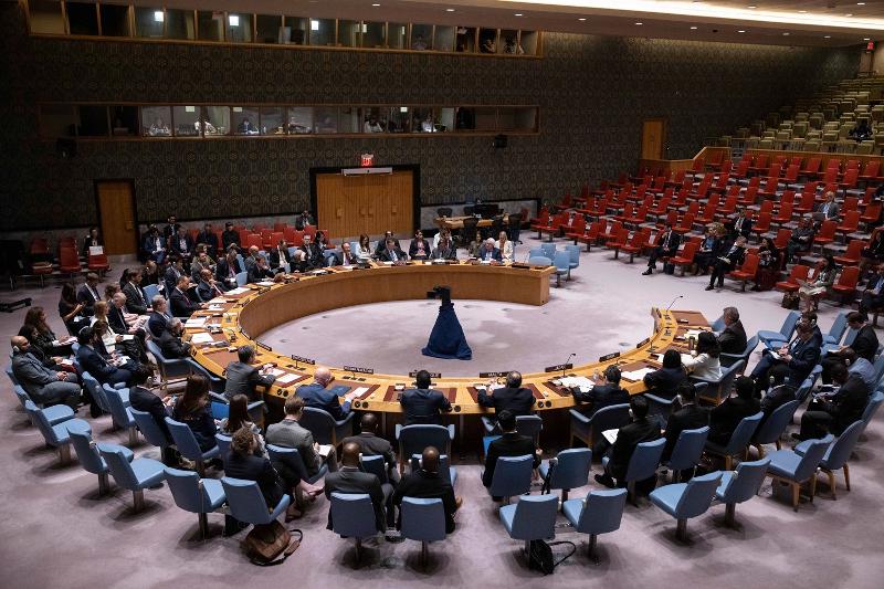 La salle de réunion du Conseil de sécurité des Nations Unies à New York. © Yonhap News 