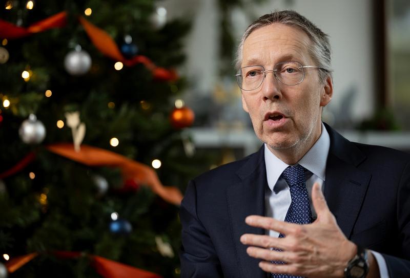 L'ambassadeur des Pays-Bas en Corée du Sud, Peter van der Vliet, lors d'une interview accordée à Korea.net à Séoul le jeudi 7 décembre 2023. 