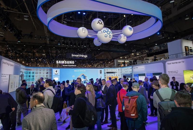 Le pavillon de Samsung Electronics au CES 2024 de Las Vegas, en janvier dernier. © Samsung Electronics