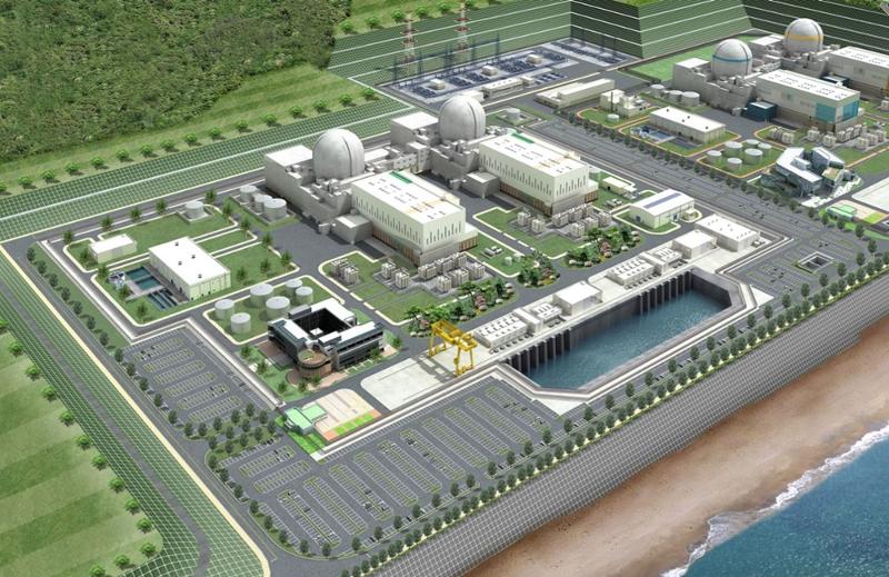 Perspective 3D des réacteurs Shin Hanul 3 et 4. © Korea Hydro & Nuclear Power