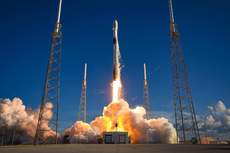 La fusée Falcon 9 de SpaceX transporte le premier orbiteur lunaire coréen, Danuri, le 5 août 2022. © Institut coréen de recherche aérospatiale