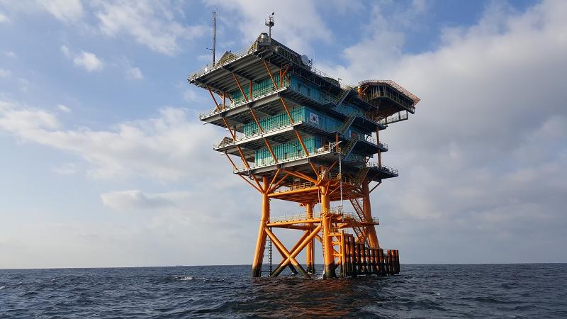 La station marine de Ongjin Socheongcho. © Agence hydrographique et océanographique de Corée