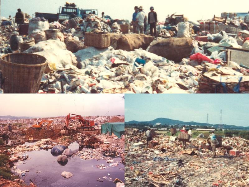 Les parcs Haneul et Noeul, situés à Sangam-dong, dans l’arrondissement de Mapo, à Séoul, ont été utilisées comme des décharges à ciel ouvert jusqu’en 1993. © Seobu Parks & Landscape Management Office