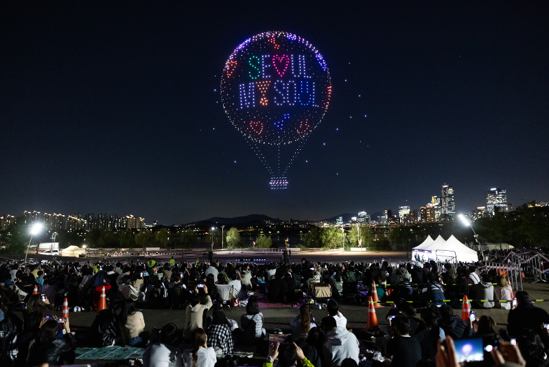 L’édition 2024 du Seoul Drone Show. © Ville de Séoul