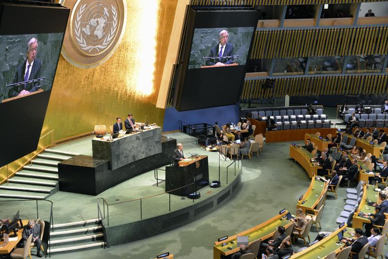 La 11e conférence d'examen du Traité sur la non-prolifération des armes nucléaires (TNP) se tient au siège de l'ONU, à New York, le 27 avril 2026. © Agence de presse Yonhap 