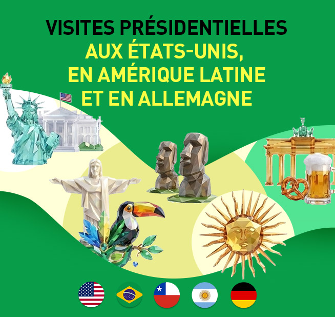 Visites présidentielles aux États-Unis,  en Amérique latine et en Allemagne