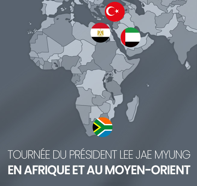 Tournée du président Lee Jae Myung en Afrique et au Moyen-Orient